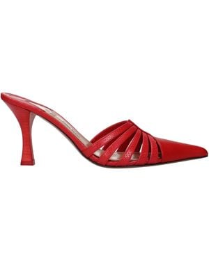 Paris Texas Sandals Nadia Lee Cohen Donna Leather - Red