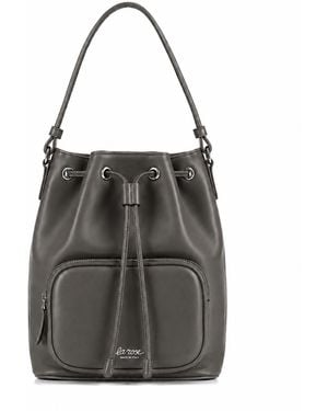 LA ROSE Leather Satchel Bag - Black