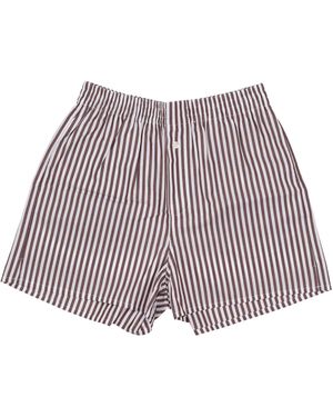 LA ROSE Cotton Buttoned Shorts - Red