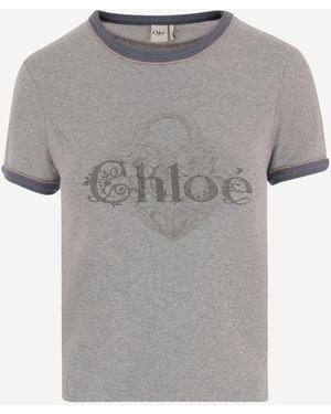 Chloé T-Shirt And Polo Shirt - Gray