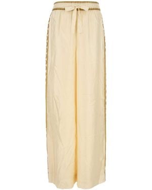 Zimmermann Cream Twill Luna Wide-Leg Pant - Natural