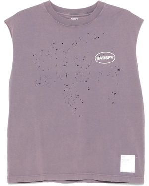 Satisfy Bevredig Motte Tech Spier Tee - Paars