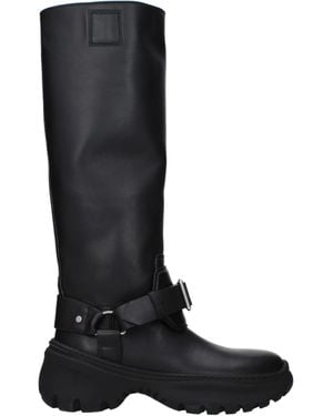 Burberry Black Leather Boots