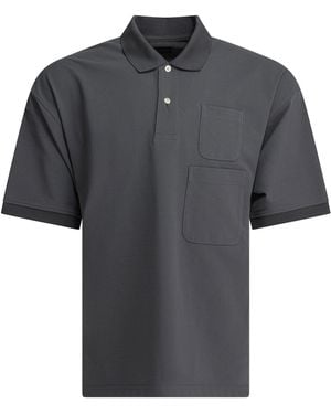DAIWA PIER 39 Polo Shirt With Two Pockets Polo Shirts Grey - Black