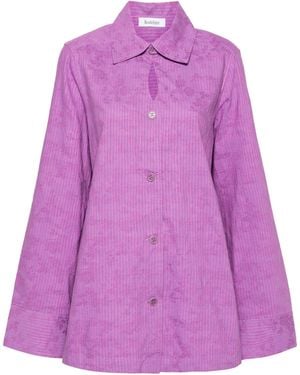 Rodebjer Bahar Stripe Shirt Ls 2300555 - Purple