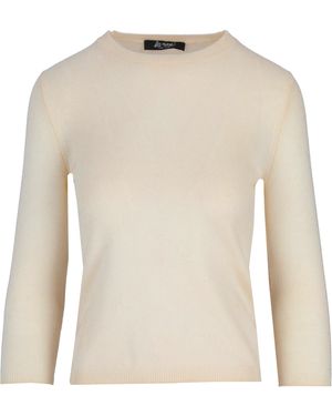 LA ROSE Maglia 3/4 Cashmere Cream - White