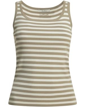 Max Mara Pure Camiseta sin mangas ajustada de rayas puras de Max Mara - Gris