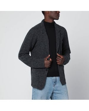 Roberto Collina Anthracite Jacket Style Cardigan - Black