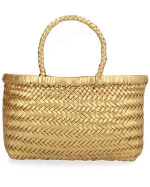 Dragon Diffusion Mini Flat Gora Handwoven Tote - Metallic
