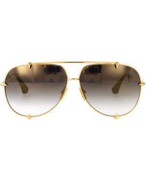 Dita Eyewear Aviator Sunglasses 23007 D 18 K Gld Gry - Green
