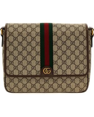 Gucci 'Ophidia' Medium Shoulder Bag - Grey