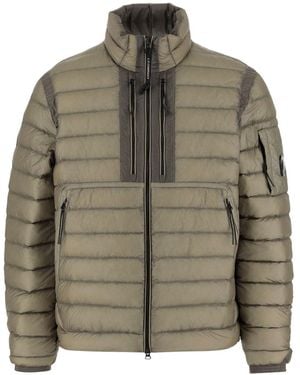 C.P. Company High Collar Dd-Shell Bomber Jacket - Green