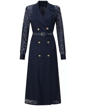Max Mara Cappotto in pizzo Colimbo - Blu