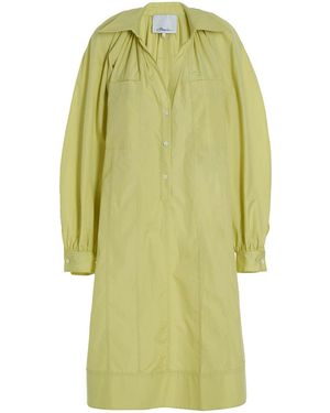 3.1 Phillip Lim Poplin Cotton Shirt Dress - Green