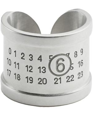 MM6 by Maison Margiela Logo Ring - White