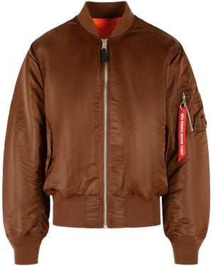 Alpha Industries Powder Ma-1 Heritage Nylon Bomber Jacket - Brown
