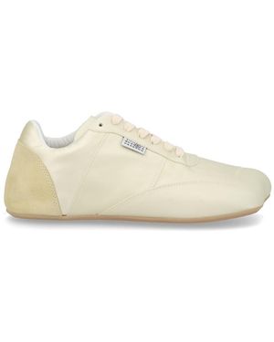 MM6 by Maison Margiela Satin Factory Trainers - Natural