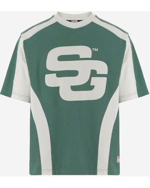 SUMMER GAMES Zomerspelen Katoenen T -shirt Met Logo - Groen