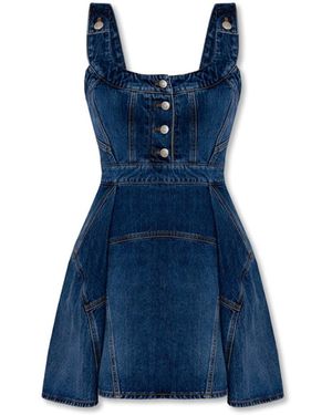 McQueen Denim-Minikleid - Blau
