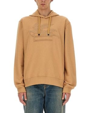 Etro Etro Pegasus Embroidery Sweatshirt - Natural