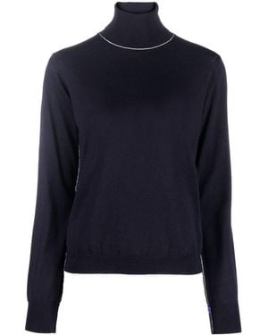 Maison Margiela Work-In-Progress Trui Met Hoge Hals - Blauw