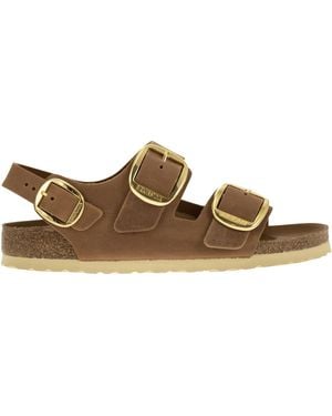 Birkenstock Milano Big Knalle Oiled Ledersandale - Braun