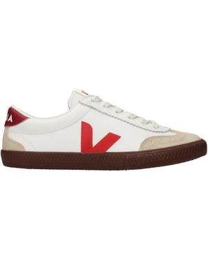 Veja Sneakers Volley Leather/Bordeaux - Pink
