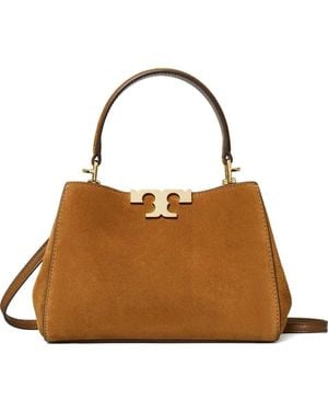 Tory Burch Eleanor Mini Suede Shoulder Bag - Brown