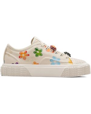Marc Jacobs The Wild Daisy Canvas Sneaker - Red