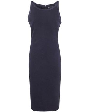Emporio Armani Cotton Short Dress - Blue