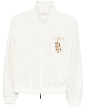 Emporio Armani Tweed Blouson Jacket - White