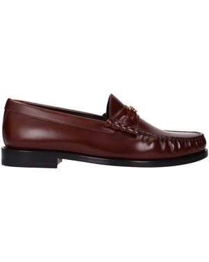 Celine Triomphe Loafers/Burgundy Leather - Brown