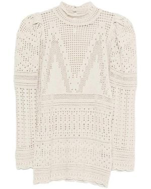 Isabel Marant Dahara Cotton Blend Top - White
