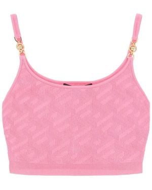 Versace Mini Cropped Top - Pink