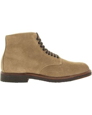 Alden Boot de la semelle de commando à orteil lisse - Marron