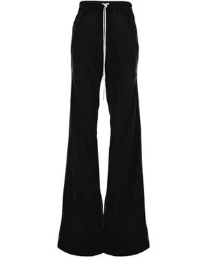 Rick Owens Flared Pants With Drawstring - Gray