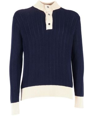 Ballantyne Jersey con medio botón - Azul