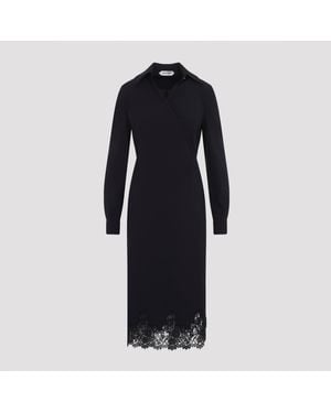 Alberta Ferretti Tropical Midi Dress - Schwarz