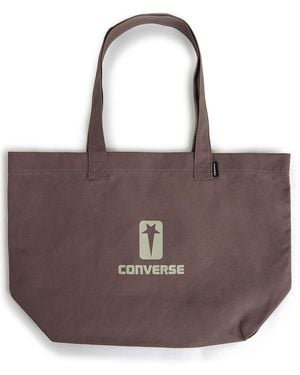 CONVERSE X DRKSHWD Logo Cotton Tote Bag - Brown