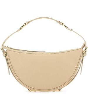BY FAR Cream Leather Gib Shoulder Bag - Natural