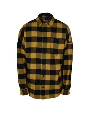 Palm Angels Check Pattern Button-Up Shirt With Logo Detail - Mehrfarbig