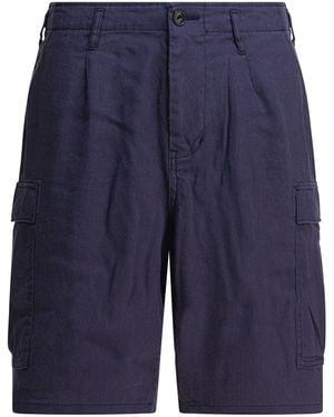 Nonnative Cargo-Shorts aus Leinen - Blau