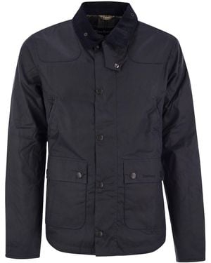 Barbour Reelin Waxed Cotton Jacket - Blue