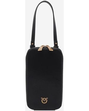 Pinko Leather Smartphone Case - Black