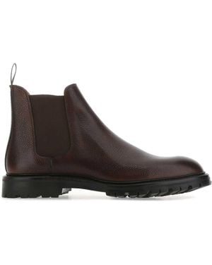Crockett & Jones Crockett & Jones Brown Leather Chelsea 11 Ankle Boots - Bruin
