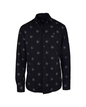 Philipp Plein Striped Cotton Shirt - Blue
