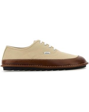 Loewe Canvas Bay Trainers - Brown