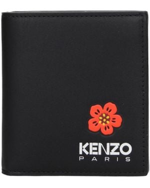 KENZO Wallet Leather - Nero