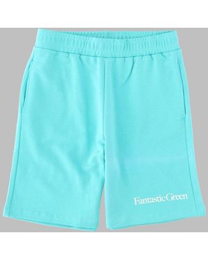 MSGM Organic Cotton Mini Sweatshirt Bermuda Teen) - Blue