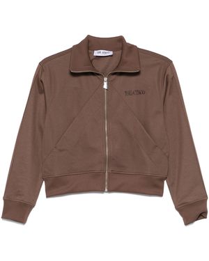 The Attico Sweatshirt Mit Logo-Applikation - Braun